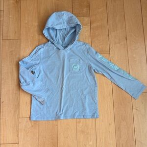 Vineyard Vines Toddler Boys Blue Aqua Long Sleeve Hooded Shirt 4T